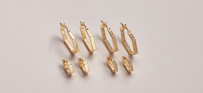 Gold Hoop Earrings in Solid Gold and 14ct and 18ct Yellow Gold Plated Gold Hoop Earrings in Solid Gold and 14ct and 18ct Yellow Gold Plated