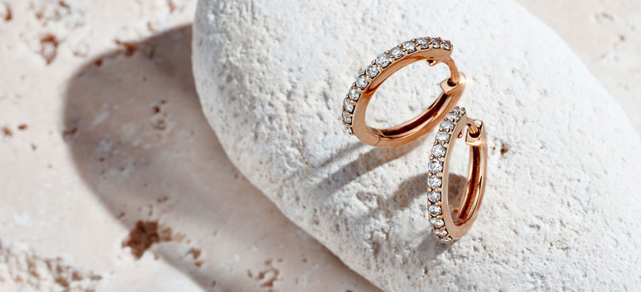 Rose Gold Diamond Earrings