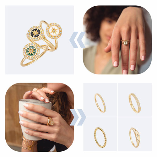 gold ring stack