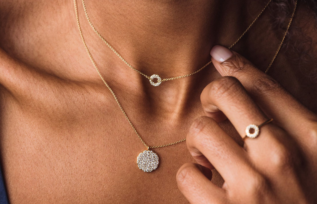 Blue jewellery stacks
