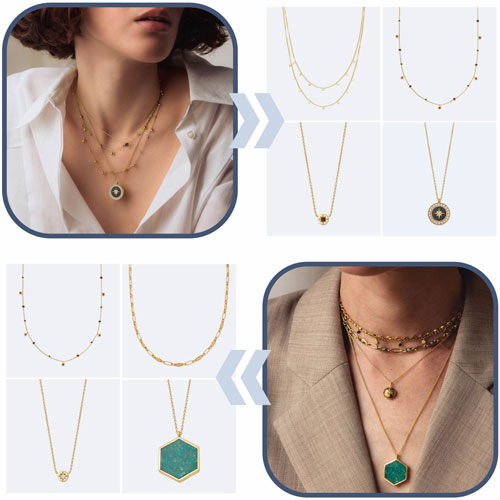 large locket necklace stack