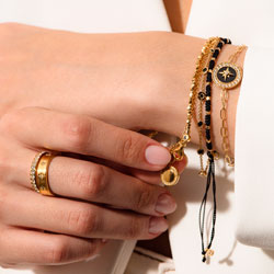 black bracelet stack