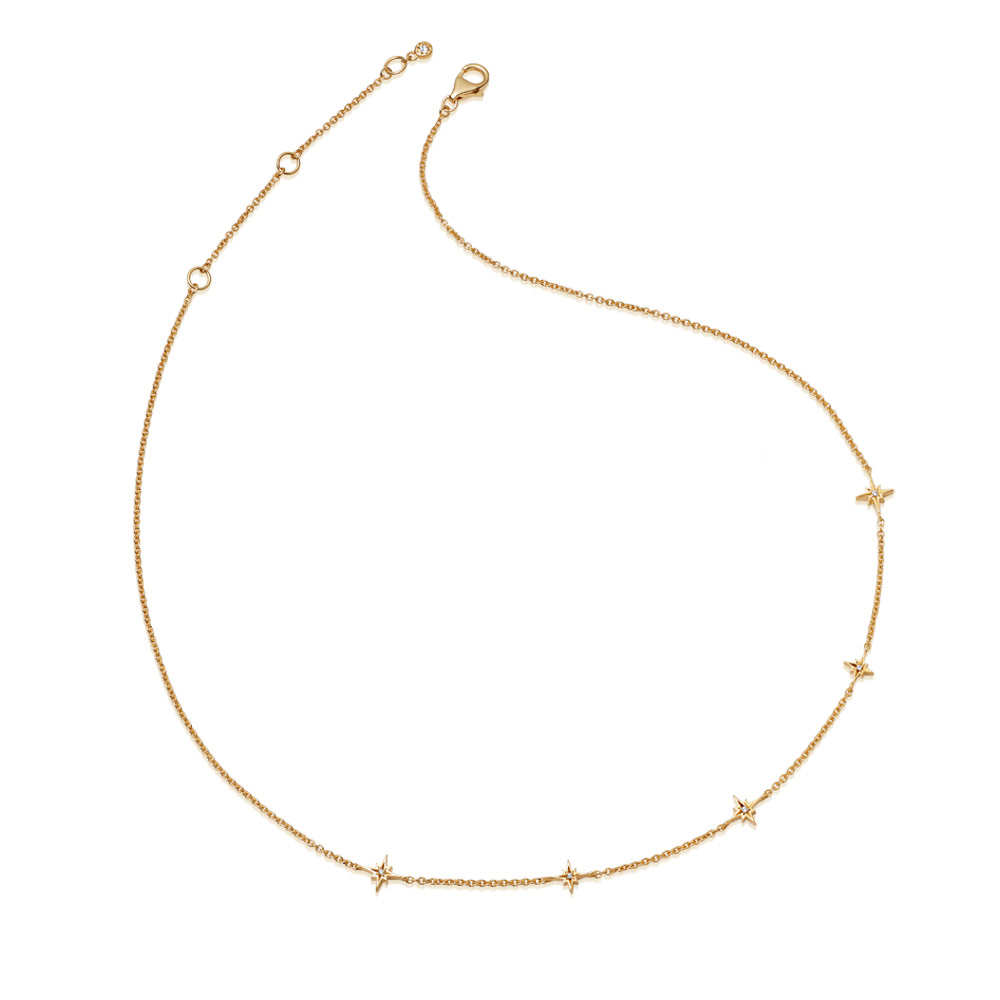 GOLD CELESTIAL STATION NECKLACE