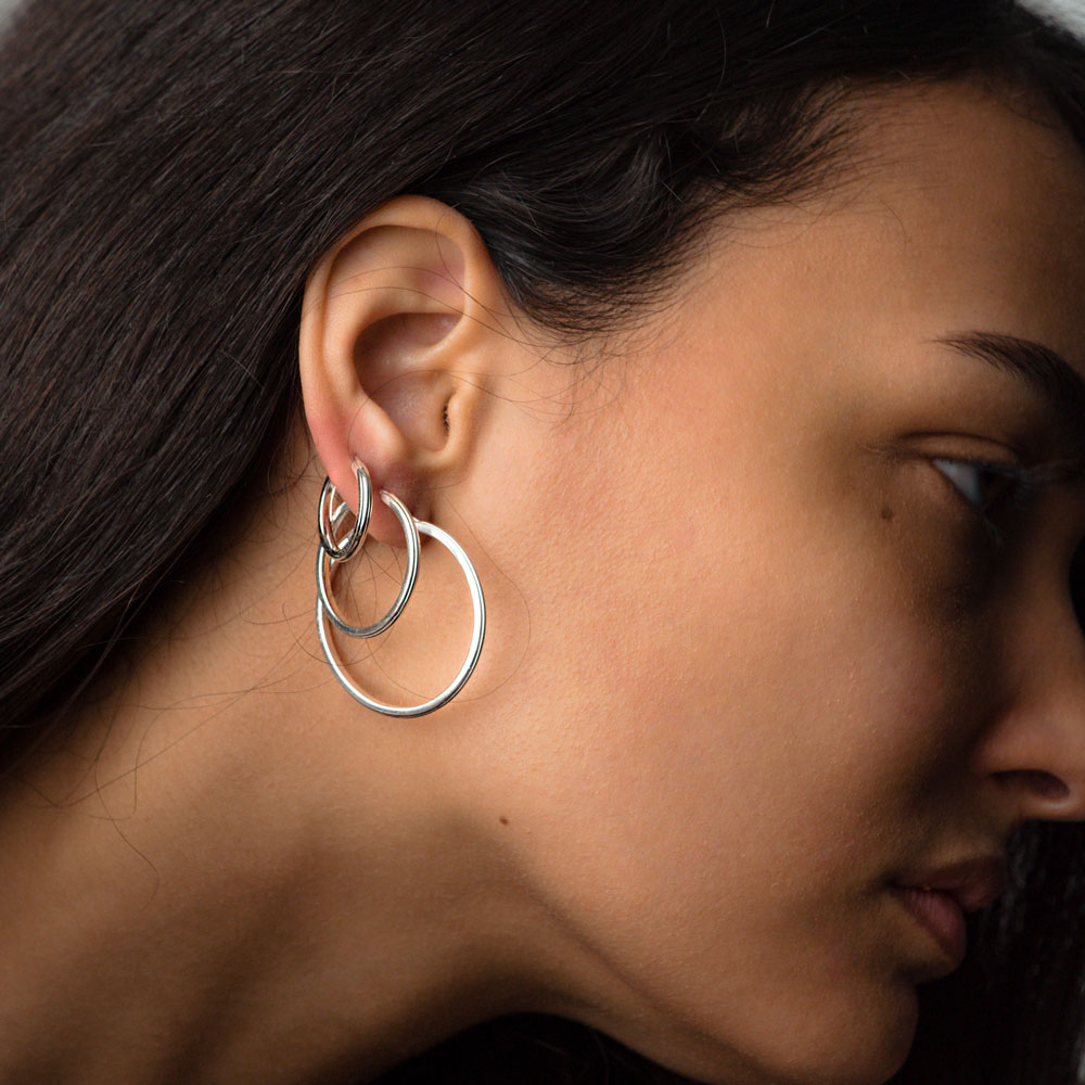 Contemporary Silver Earrings