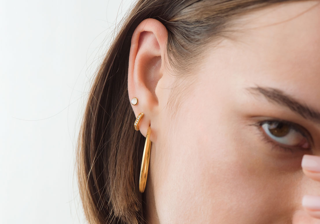 Moonstone Stud Earrings