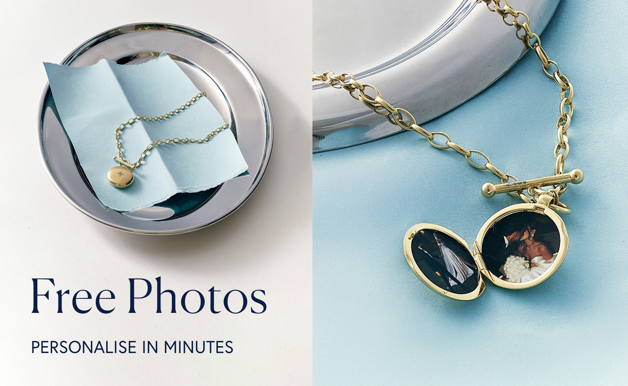 gold locket stack
